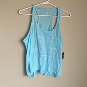 NWT Drapey Racerback Graphic Tank