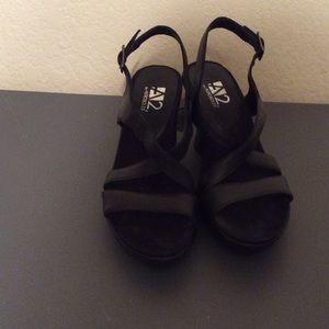 Black Aerosoles Leather sandals