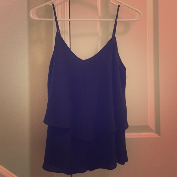 Black flowy tank top from Francesca's!
