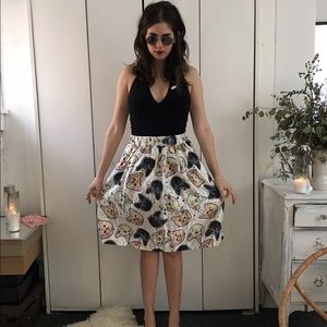FUN cat print skirt