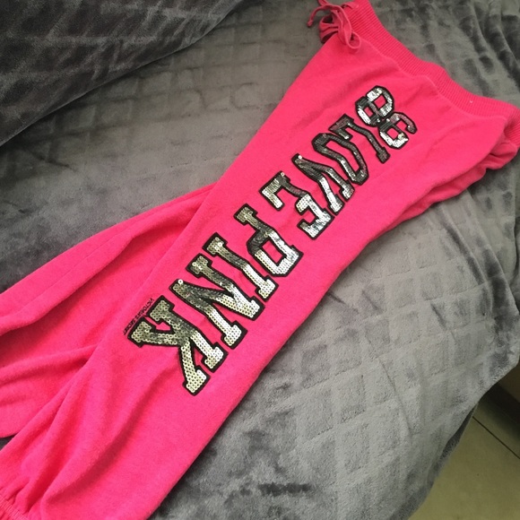 pink sweat pants