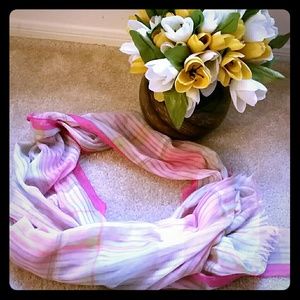 TALBOTS pink and green scarf