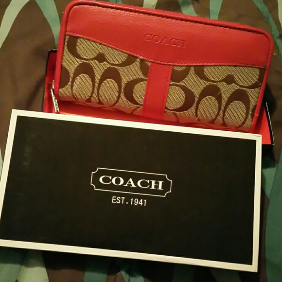 Coach zip around wallet