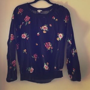 Splendid long sleeve flower print top