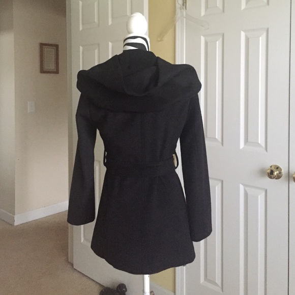 SOLD-- Banana Republic Hooded Wool PeaCoat - Picture 4 of 4