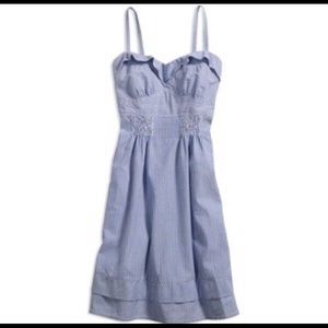 Blue Seersucker Retro Dress, American Eagle