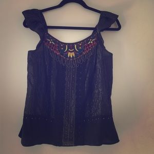 Nanette Lepore chic top with intricate detailing