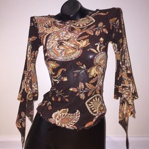 Fun whimsical paisley top