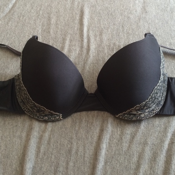 Dark grey push up bra