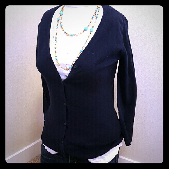 Navy Blue Cardigan XS