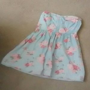 Strapless flower dress