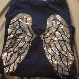 Victoria Secret Angle Gray winged full zip hoodie