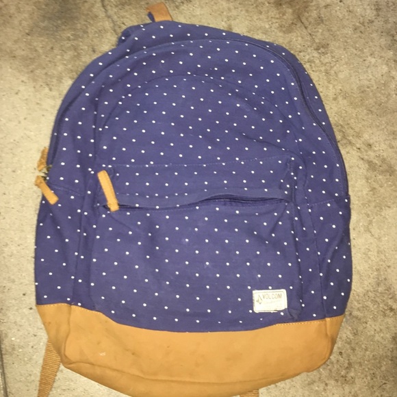 Blue polka dot Volcom backpack