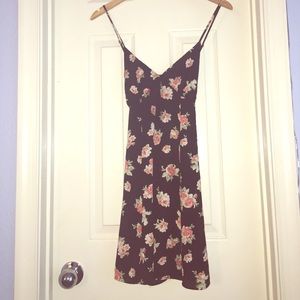 Black Floral Sun Dress size small from F21