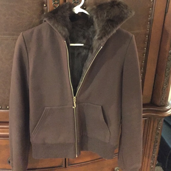 Reversible Juicy Couture jacket. Rabbit fur lined