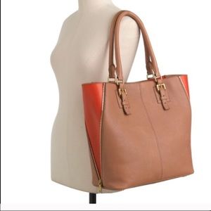 J. Crew goodwinn tote! Orange and tan