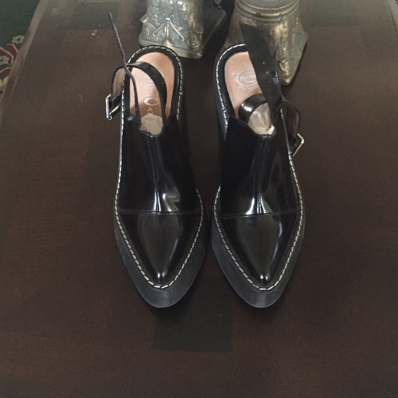 Chunky Jeffery Campbell leather sling back Mule