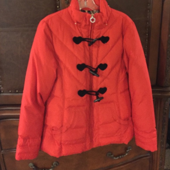 Betsey Johnson puffer jacket with heart accent