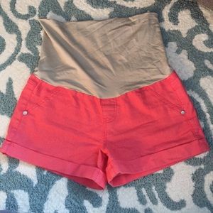 Coral Maternity Shorts