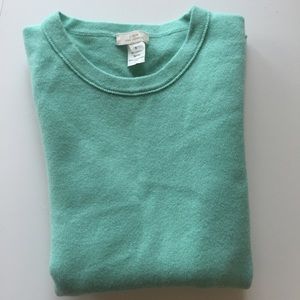 J. Crew featherweight cashmere sweater in sea mist