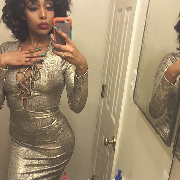 Gorgeous Metallic Midi Dress.