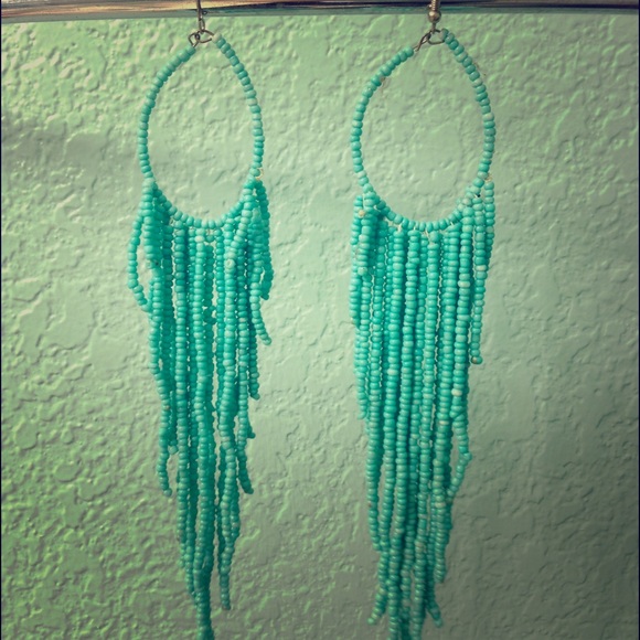 Turquoise beaded earrings