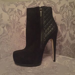 New Never Worn black suede and leather boots.