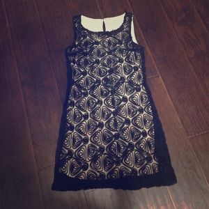 Black/nude Mini Dress