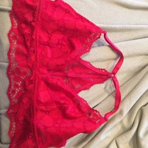 Aerie Red Lace Racerback bralette