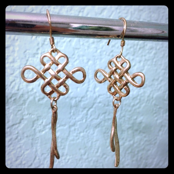 Celtic silver earrings
