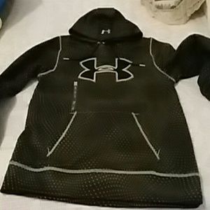 Under Armour hooded sweatshirt lime green and blac