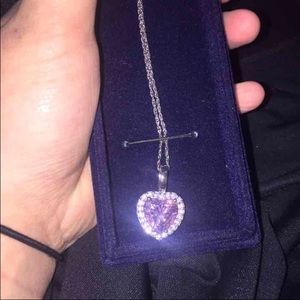 Pink heart necklace