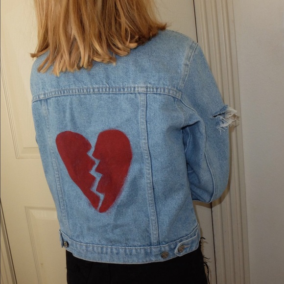 HAND PAINTED VINTAGE DENIM JACKET