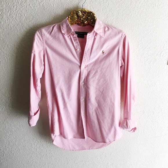 Polo Ralph Lauren Tops - Polo Ralph Lauren Pink Oxford Button-up