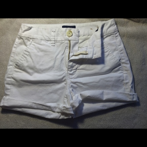 White high waisted shorts