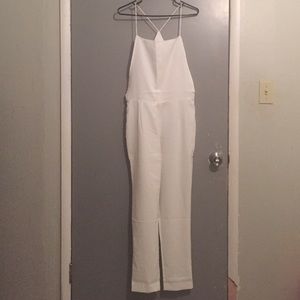 Missguided white jumpsuit