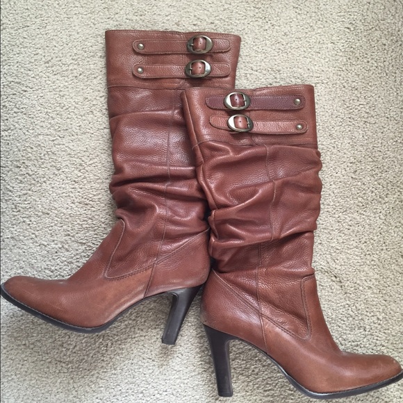 Brown heeled  boots