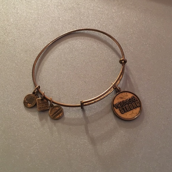 Alex and Ani "Young and Strong" Gold Bangle