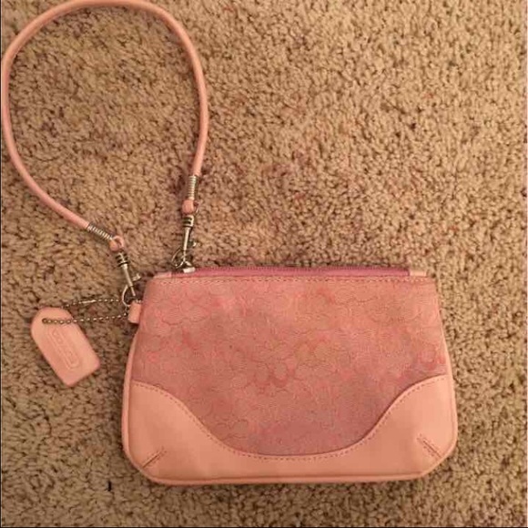 Coach coin purse light pink