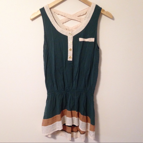 Francesca's Colorblock Tank Blouse - Picture 1 of 4