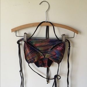 Gypsea Peacock Print String Bikini