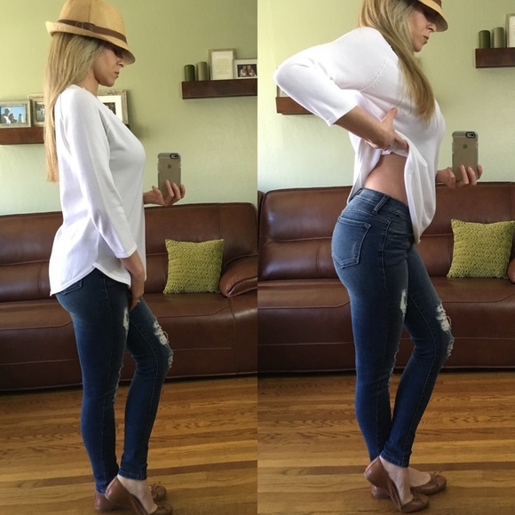 RESERVED HP✨Medium Destroyed Denim - Picture 2 of 4