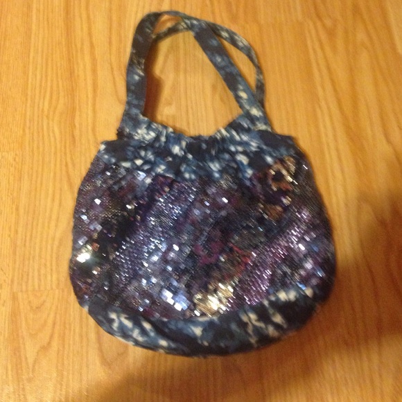 sparkly blue purse