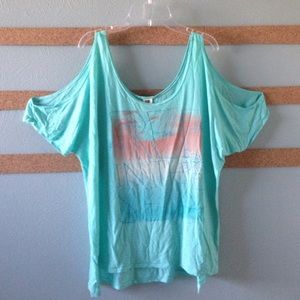 Roxy "Free in the Sea" Cold Shoulder Top