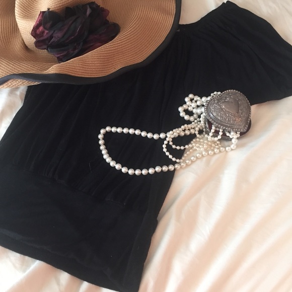 Lace Back Peasant Blouse