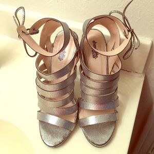 Silver Multi Band Heels