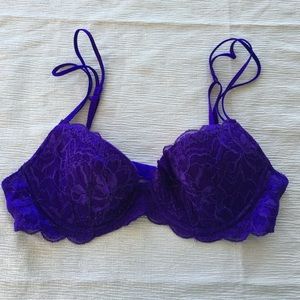NWOT Victoria's Secret Pink Demi bra purple lace