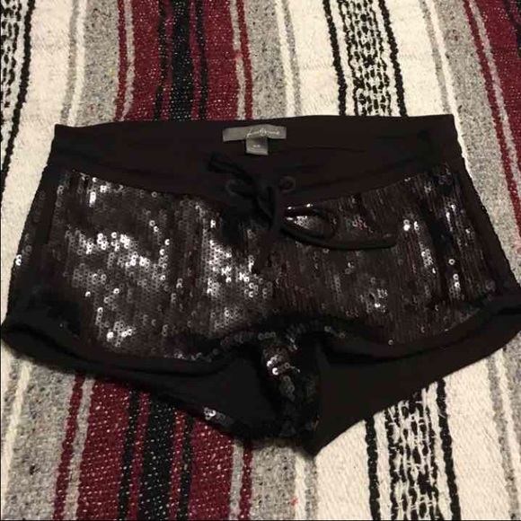 Black sequin shorts small