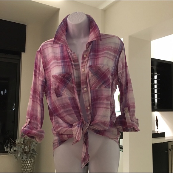 Collared Plaid Shirt size Large