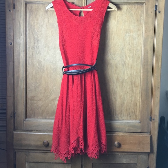 Free People Dresses & Skirts - Free people red sleeveless dress with slip